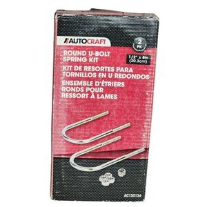 Auto Craft Round U-Bolt Spring Kit 2Pk 1/2”x8” (20.3cm) ACI30136 | Heavy Duty